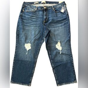 NWT Universal Thread High Rise Slim Straight Stretch Womens Size 22W Blue Jeans